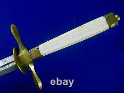 Antique US Pre Civil War 1820's Navy Officer's Dagger Fighting Knife with Scabbard