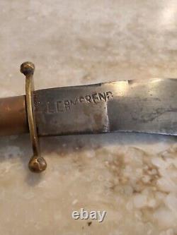 Antique Vintage Mexican Clip Point Scorpion Bowie Dagger Fighting Knife LOOK