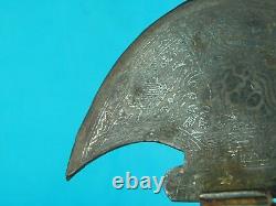 Antique Vintage Old Middle East India Indian Battle Axe Dagger Fighting Knife