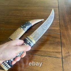 Antique Vintage Syrian Khanjar Knife Jambiya Dagger Kanjar Fighting / Sheath