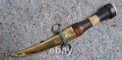 Antique Vintage Syrian Khanjar Knife Jambiya Dagger Khanjar Fighting / Sheath