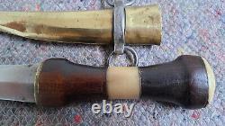 Antique Vintage Syrian Khanjar Knife Jambiya Dagger Khanjar Fighting / Sheath