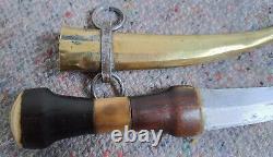 Antique Vintage Syrian Khanjar Knife Jambiya Dagger Khanjar Fighting / Sheath