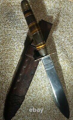 Antique Vintage Trench Knife Theater Made Combat Dagger Handmade 11.5 OA WW Era