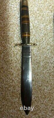 Antique Vintage Trench Knife Theater Made Combat Dagger Handmade 11.5 OA WW Era