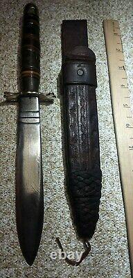 Antique Vintage Trench Knife Theater Made Combat Dagger Handmade 11.5 OA WW Era