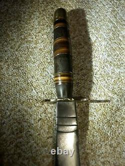 Antique Vintage Trench Knife Theater Made Combat Dagger Handmade 11.5 OA WW Era