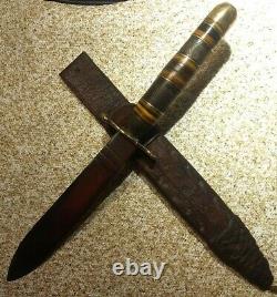 Antique Vintage Trench Knife Theater Made Combat Dagger Handmade 11.5 OA WW Era