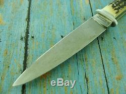 Antique Ww 2 Hartenau German Stag Boot Fighting Bowie Youth Dagger Knife Knives