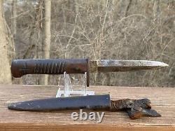 Antique Ww1 Ernst Busch German Trench Fighting Knife Dagger Solingen Rare Nr