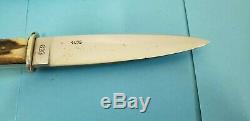 Anton Wingen Jr. Othello Stag Handled Knife, Dagger Solingen Germany #4075