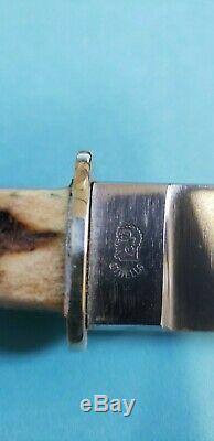 Anton Wingen Jr. Othello Stag Handled Knife, Dagger Solingen Germany #4075