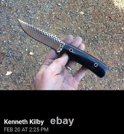 Appalachian knife by Kenneth Kilby USED. Dagger knife 12 overall 6.75 BLADE