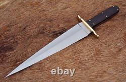 Arc Cutlery Custom Made Hunting Dagger D2 Tool Steel Bull Horn Knife With Sheath