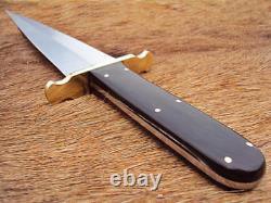 Arc Cutlery Custom Made Hunting Dagger D2 Tool Steel Bull Horn Knife With Sheath