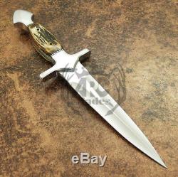 Arc Cutlery Handmade Gorgeous Tactical Hunting Dagger Knife Stag Horn D-2 Steel