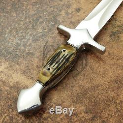 Arc Cutlery Handmade Gorgeous Tactical Hunting Dagger Knife Stag Horn D-2 Steel