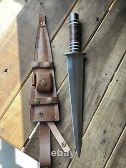 Arkansas Toothpick Dagger Handmade D2 Dagger Hunting custom knife&Leather Sheath