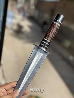 Arkansas Toothpick Dagger Handmade D2 Dagger Hunting custom knife&Leather Sheath