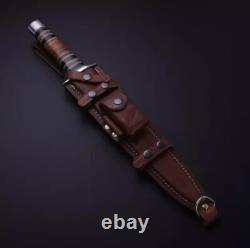 Arkansas Toothpick Dagger Handmade D2 Dagger Hunting knife & Leather Sheath