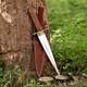 Arkansas Toothpick Dagger Handmade D2 Dagger Hunting Knife With Leather Sheath