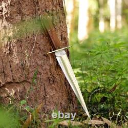 Arkansas Toothpick Dagger Handmade D2 Dagger Hunting knife with Leather Sheath