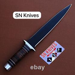 Arkansas Toothpick Dagger Handmade Dagger Hunting knife &Leather Sheath