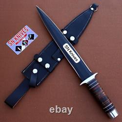 Arkansas Toothpick Dagger Handmade Dagger Hunting knife &Leather Sheath