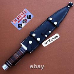 Arkansas Toothpick Dagger Handmade Dagger Hunting knife &Leather Sheath
