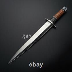 Arkansas Toothpick Hunting Survival Dagger Double Edge Tactical Combat Knife