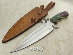 Awesome Custom Handmade D2 Tool Steel Micarta Beautiful Hunting Dagger Knife