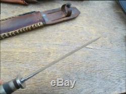 BEAUTIFUL Old Korean War-era HEFTY Theater-made Trench Art Dagger Fighting Knife