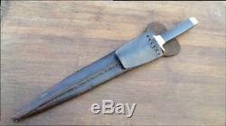 BIG Vintage HUGO KOLLER Germany Dagger Stiletto Fighting Knife withMicarta Handle