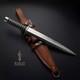 Boh-arkanas Toothpick D2 Steel Hunting Dagger Bowie Knife With Sheath