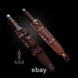 BOH-Arkanas Toothpick D2 Steel Hunting Dagger Bowie Knife With Sheath-2pcs