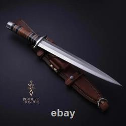BOH-Arkanas Toothpick D2 Steel Hunting Dagger Bowie Knife With Sheath-2pcs