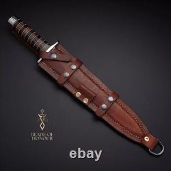 BOH-Arkanas Toothpick D2 Steel Hunting Dagger Bowie Knife With Sheath-2pcs