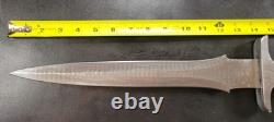 Badass Blades Handmade Damascus Hunting Combat Dagger Green Resin Handle- BA847