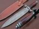 Beautiful Custom Hand-forged Damascus Steel Dagger Knife Wood Handle