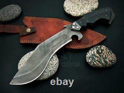 Beautiful Custom Handmade 17'' High Carbon Steel Hunting Dagger With Sheath