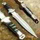 Beautiful Custom Handmade D2 Steel Dagger Knife & Sheath Buffalo Horn Handle