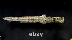 Beautiful Handle Design Ancient BRONZE DAGGER Combat knife