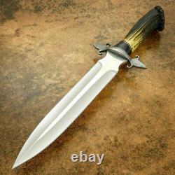 Beautiful Rare Custom Handmade D2 Steel Double Edge Gothic Combat Dagger Knife