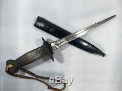 Belgian WW1 trench dagger Sanderson Brothers & Newbould fighting knife