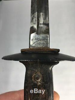 Belgian WW1 trench dagger Sanderson Brothers & Newbould fighting knife
