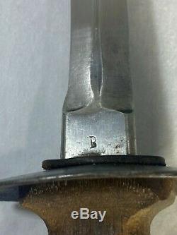 Belgian WW1 trench dagger Sanderson Brothers & Newbould fighting knife MINT