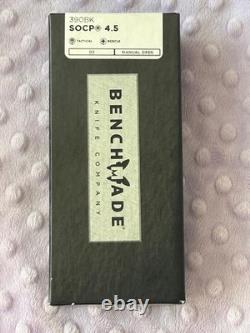 Benchmade SOCP 390 BK Black Folding Dagger Combat Knife, SOCP 4.5, NOS in box