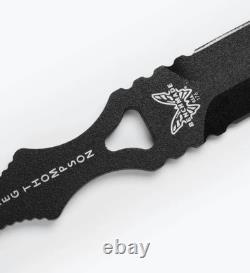 Benchmade SOCP Dagger 176BK Fixed Blade Knife, Coated Finish, Black Handle sheat
