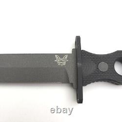 Benchmade SOCP Fixed Blade Combat Dagger Black G-10 Black 3V Stainless 185BK