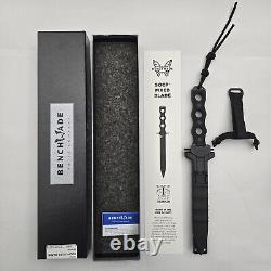 Benchmade SOCP Fixed Blade Combat Dagger Black G-10 Black 3V Stainless 185BK